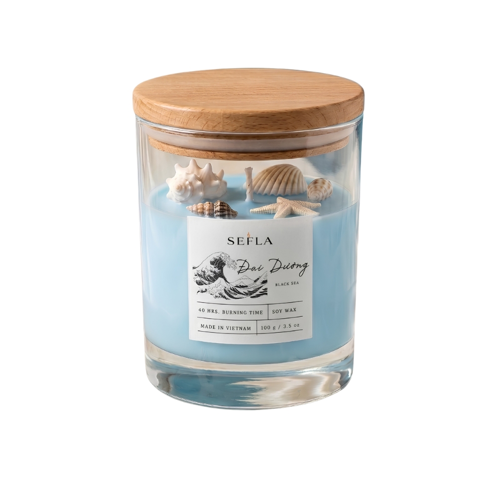 Nến Thơm SeFla Đại Dương - Hương Biển Đen Sảng Khoái, Thư Giãn & Decor Hiện Đại - Hình ảnh 5
