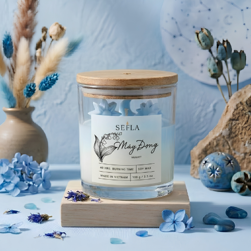 Nến thơm SeFla Mây Đọng– ấm áp dịu dàng - thư giãn tinh thần – decor phòng ngủ sang trọng - Hình ảnh 2