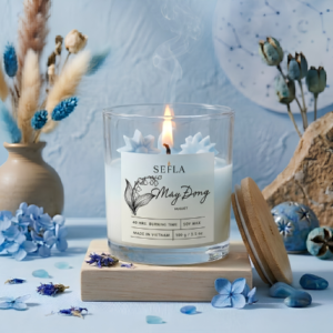 Nến thơm SeFla Mây Đọng– ấm áp dịu dàng - thư giãn tinh thần – decor phòng ngủ sang trọng