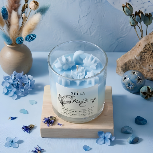 Nến thơm SeFla Mây Đọng– ấm áp dịu dàng - thư giãn tinh thần – decor phòng ngủ sang trọng - Hình ảnh 4