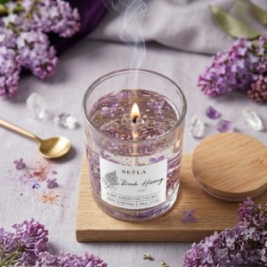 Nến Thơm SeFla Trong Suốt Đinh Hương - Hương Hoa Tử Đinh Hương Dịu Nhẹ, Thư Giãn & Decor Phòng